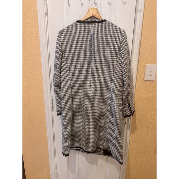 Anne Klein Women's Chic Tweed Fabric Collarless Long Jacket/Dress Siz 12 - Picture 7 of 15